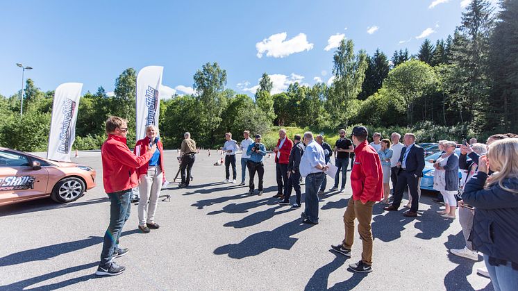 Fra pressekonferansen hvor Ford Motor Norge og forsikringsselskapet If lanserer et unikt opplæromgsprogram for unge sjåfører Ford Driving Skills for Life