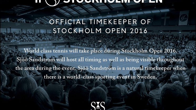 Sjöö Sandström - Official Timekeeper för If Stockholm Open 2016