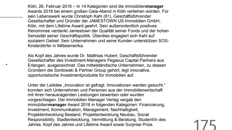 Innovative Projekte, kreative Köpfe: Immobilienbranche kürt ihre Besten