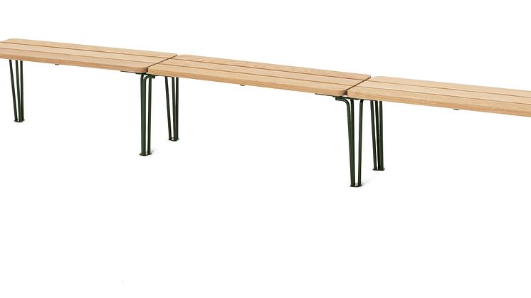 Gard bänk, design Odin Brange Sollie. Nyhet 2020.