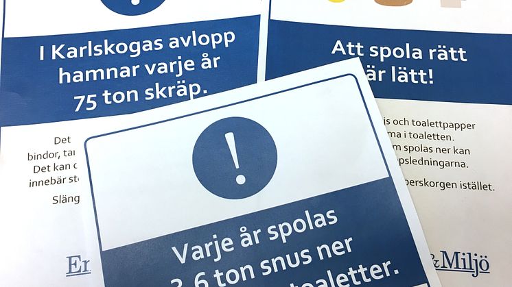 Dekaler med lokala fakta ska minska mängden skräp som spolas ner varje dag.