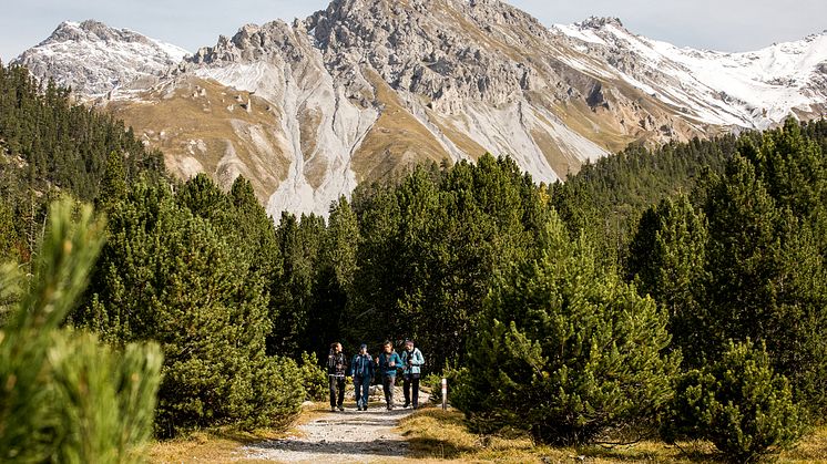 Wandern im Schweizerischen Nationalpark in Graubünden (c) Schweiz Tourismus, Nicola Fürer