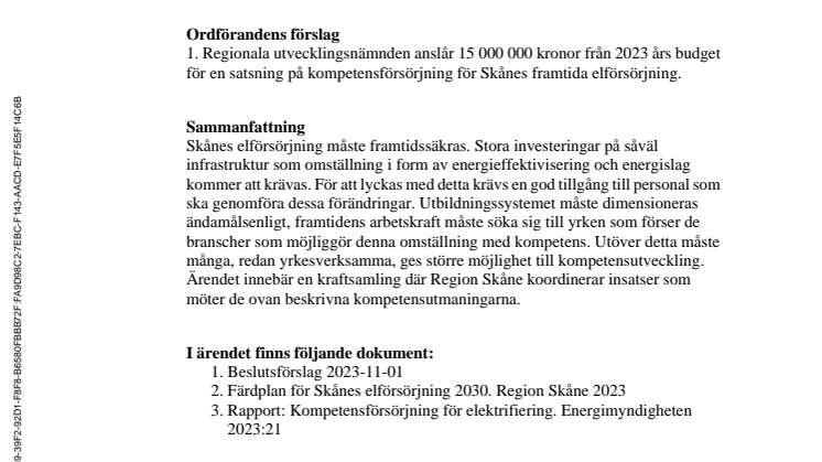 Beslutsförslag 15 miljoner till kompetensförsörjning för att säkra Skånes energiförsörjning.pdf