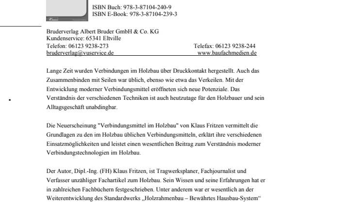 Verbindungsmittel im Holzbau 
