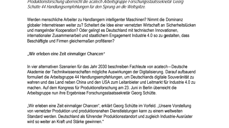 Deutschland im weltweiten Vergleich: So ergreifen wir die Chancen der Digitalisierung