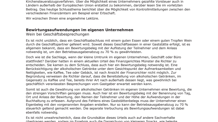 Newsletter Mai 2015 - aktuell und übersichtlich
