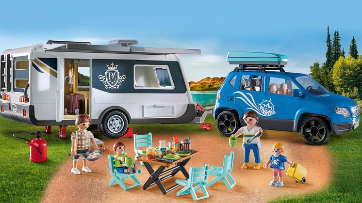 Wohnwagen mit Auto (71423) von PLAYMOBIL