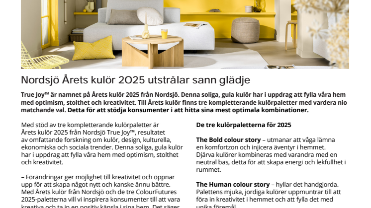 Pressmeddelande_Nordsjö Årets kulör 2025 utstrålar sann glädje.pdf