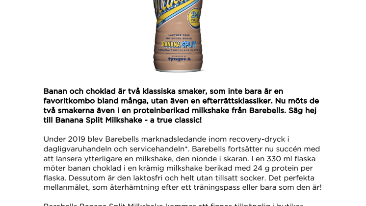 A true classic: Banana Split - nu som proteinmilkshake