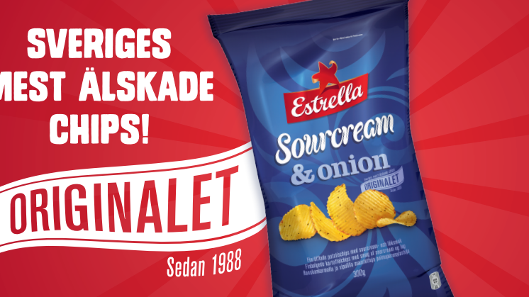 Estrella Sourcream & onionchips – Originalet – sedan 1988
