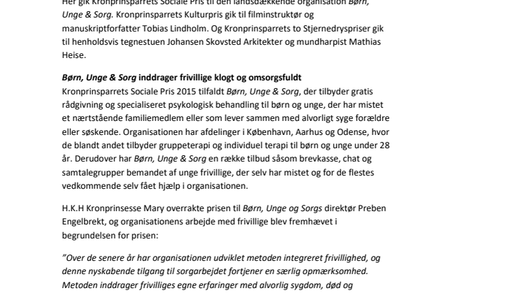 Kronprinsparrets Priser 2016