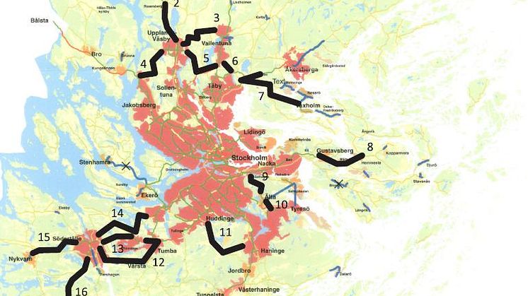 MP presenterar nya cykelleder i 13 kommuner