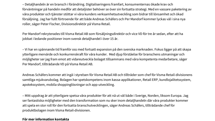 Ny VD på Visma Retail satsar på fortsatt expansion
