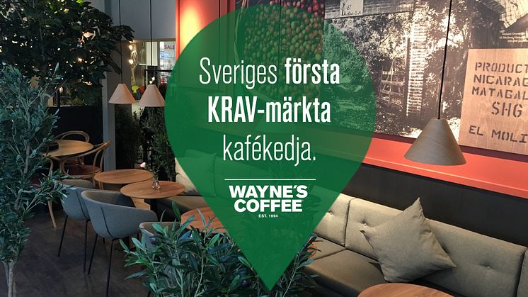  Kaféet  ligger centralt i det nybyggda kvarteret Spinnaren