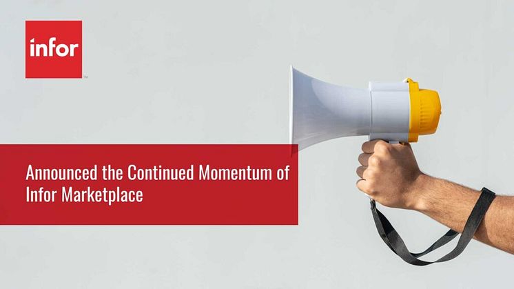 Marketplace features partner apps that extend the functionality of Infor ERP systems and Infor content that leverages Infor platform technology and ChatGPT