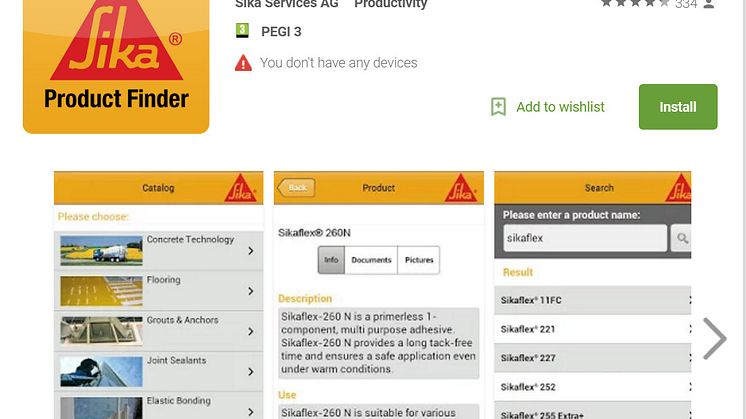 Sika's Product Finder App