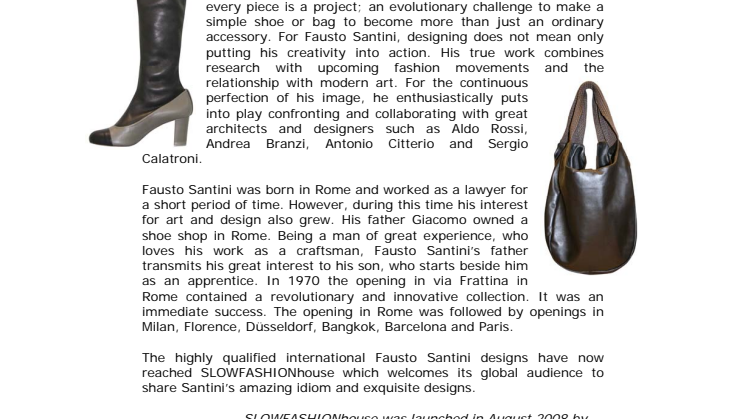 FAUSTO SANTINI in SLOWFASHIONhouse