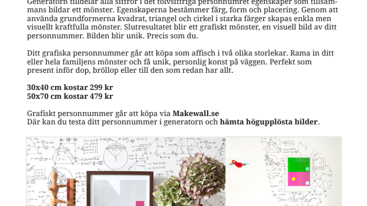 Ditt personnummer blir konst med "Grafiskt personnummer"