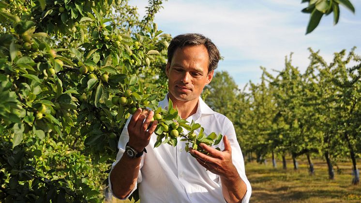 Jérôme Dupont på Domaine Dupont som den 3 mars lanserar en stilla cider – Blanc de Pommes i Systembolagets Tillfälliga sortiment: Nr 94355 · Flaska 750 ml · 8 % · Pris: 136,80 kr · Antal flaskor: 480.