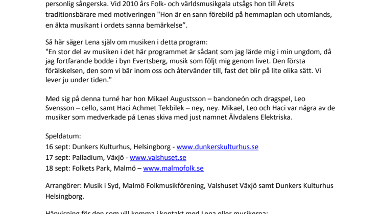 Lena Willemark och Älvdalens elektriska