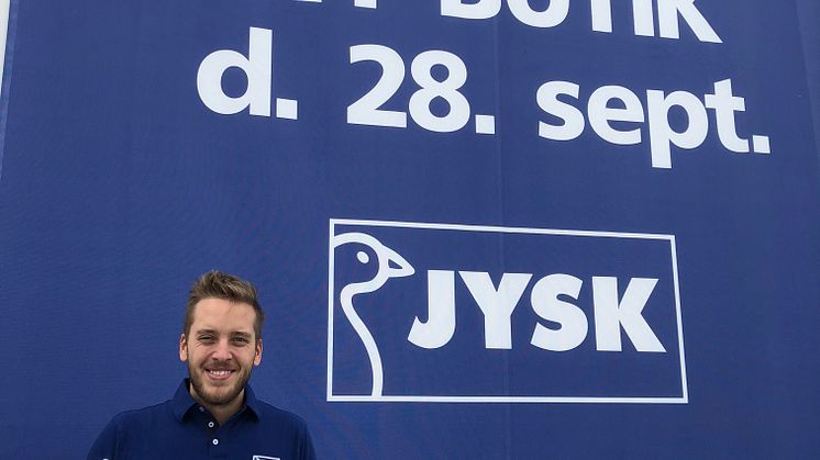 Jens Aunsbjerg Olsen, butikschef i JYSK Kolding Syd, er klar til åbningen den 28. september.