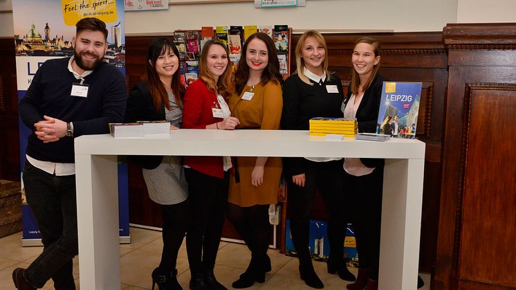Unterstützten die Organisation des "Leipziger Tourismuspreises 2017" tatkräftig (v.l.): Robert Splett, Duyen Reichmeister, Monique Sternkicker, Luise Karwofsky, Susanne Winkler und Franziska Beier.