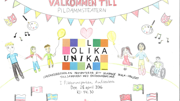 “Lika olika unika”  -  FINAL på ett Skapande skola projekt med Lorensborgsskolan och Drömmarnas hus