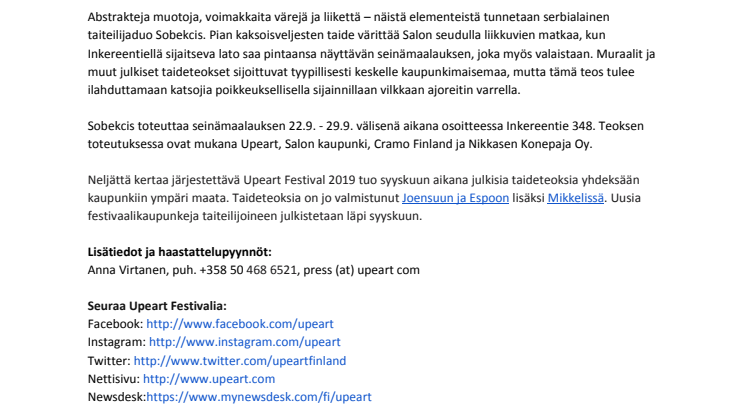 Saloon syntyy kokonaisen ladon kattava seinämaalaus keskelle peltomaisemaa