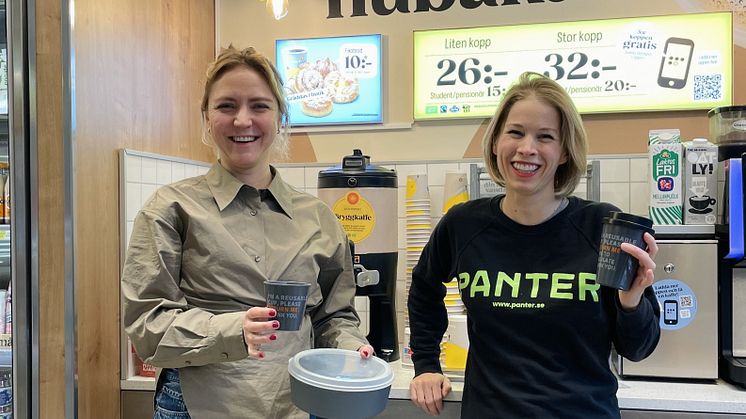 Pressbyrån och 7-Eleven satsar på återanvändbara kaffekoppar från Panter och Tingstad 