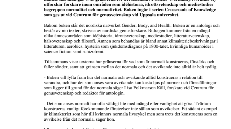 Det "normala" granskas i ny bok 