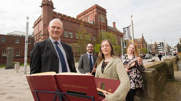 From l-r: Professor David Smith, Kris Thomsett, Dr Katherine Butler and Dr Rachael Durkin, from Northumbria University’s new Music degree.