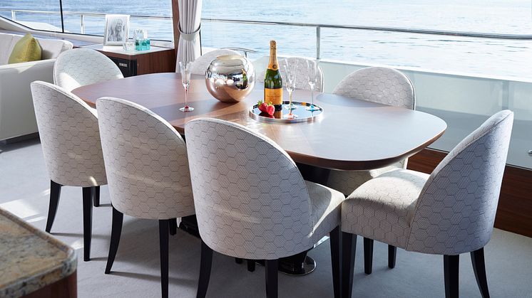 High res image - Princess Motor Yacht Sales - Princess 75 interior dining area