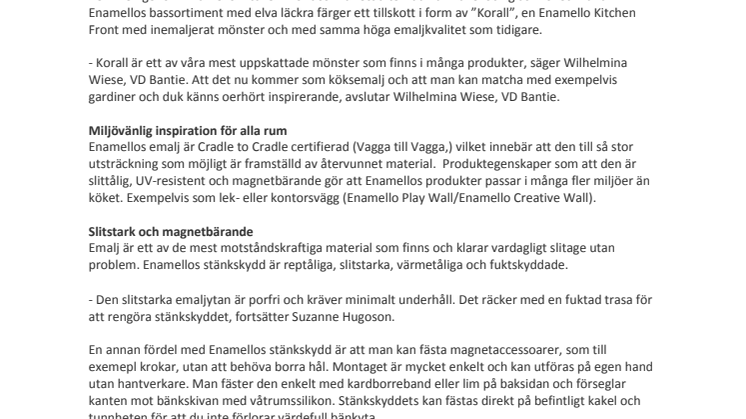 Köksemalj med svensk mönsterdesign ger köket liv