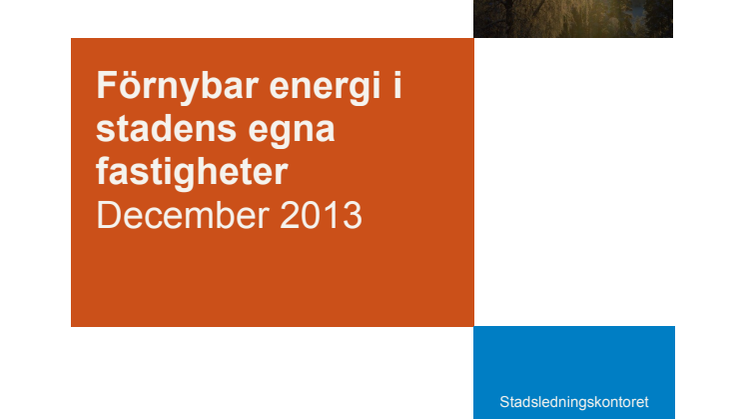 Förnybar energi i stadens fastigheter