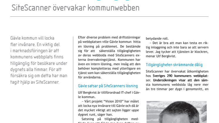 Kommunwebben måste finnas tillgänglig
