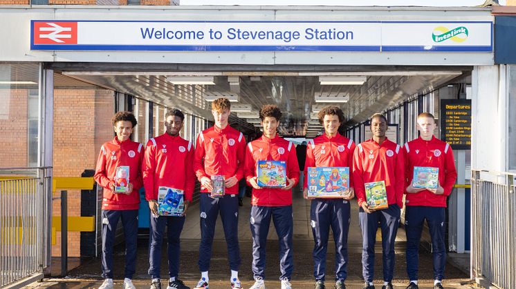 Donate toys at Stevenage train station this month to help the Toy Donation Drive, in partnership with Stevenage FC Foundation. More images below.