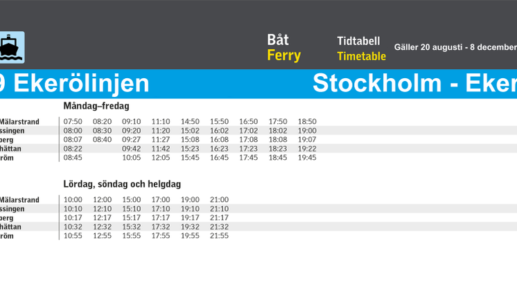 Tidtabell linje 89