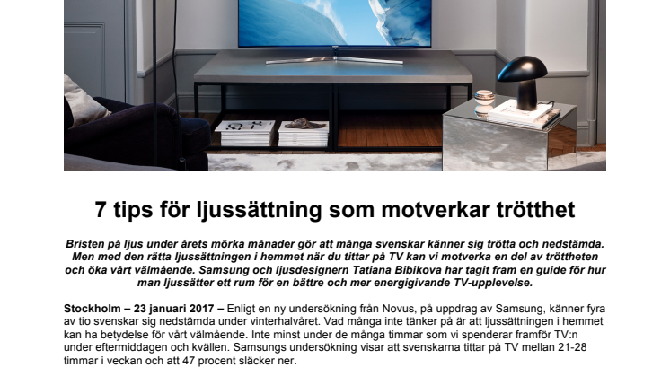 7 tips för ljussättning som motverkar trötthet