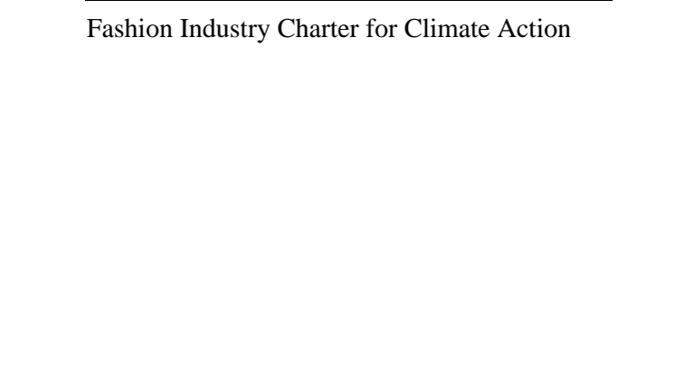 FN:s Fashion Industry Charter for Climate Action