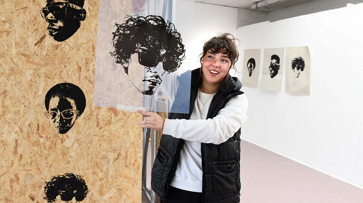 Fine Art student Georgia Angel prepares for the graduate exhibitions