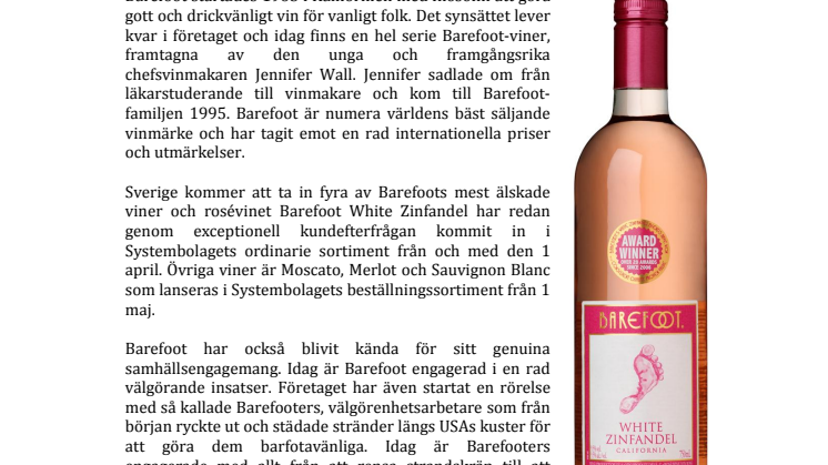 Barefoot - ett skönt rosévin till sommarens barfotahäng 