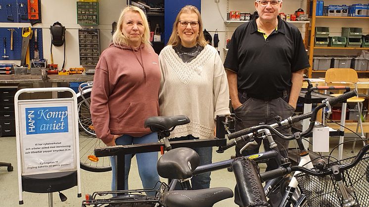 Helena Eriksson, Ann-Christin Nilsson och Sören Vikström från Hamnkompaniet. 