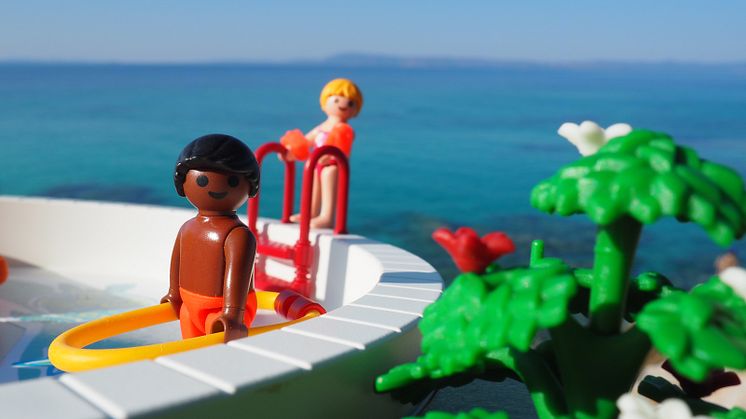 Lustiger Badespaß im Swimmingpool