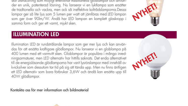 Ersätt gamla glödlampor och halogenlampor med LED-teknik!