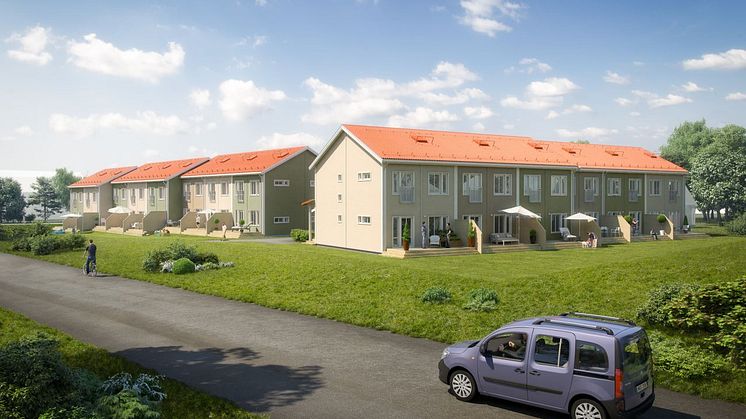 Brf Vinterängen - 3D-bild av området. 