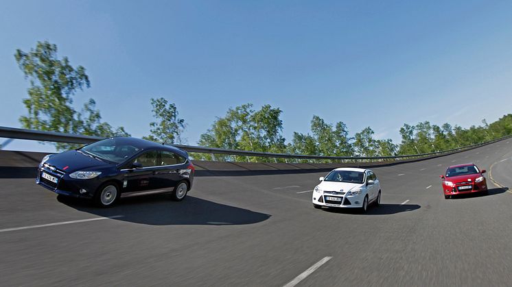 Ford Focus med 1,0-liters EcoBoost-motor sätter sexton hastighetsrekord* 