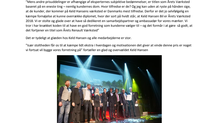 Årets Renault værksted 2018