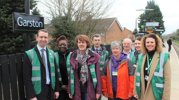 Mayor of Watford at Garston station - March 2019