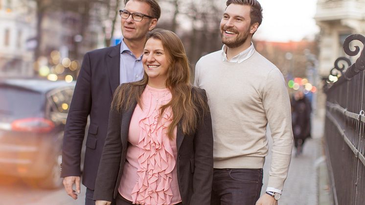 Från vänster: Sten R. Sörensen, VD Cereno Scientific, Klementina Österberg, VD GU Ventures samt Erik Gatenholm, VD och grundare CELLINK. Foto: Ingela Vågsund.
