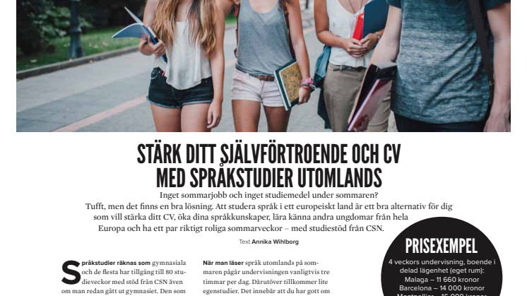 STÄRK DITT SJÄLVFÖRTROENDE OCH CV MED SPRÅKSTUDIER UTOMLANDS